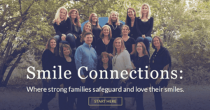 The beautiful team photo of Smile Connection's dental team on our new website!